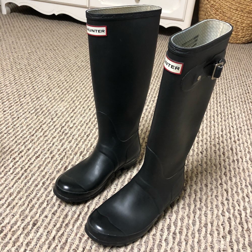 Hunter Rainboots matte black